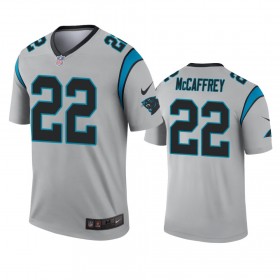 Tröjor Carolina Panthers Christian McCaffrey 22 Silver Inverted Legend - Män